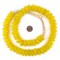 The Bead Chest Jumbo Rondelle Recycled Glass Beads: Extra Large African Disk Home Decor Beads for DIY Jewelry, Coffee Table, and Interior Design (Yellow)